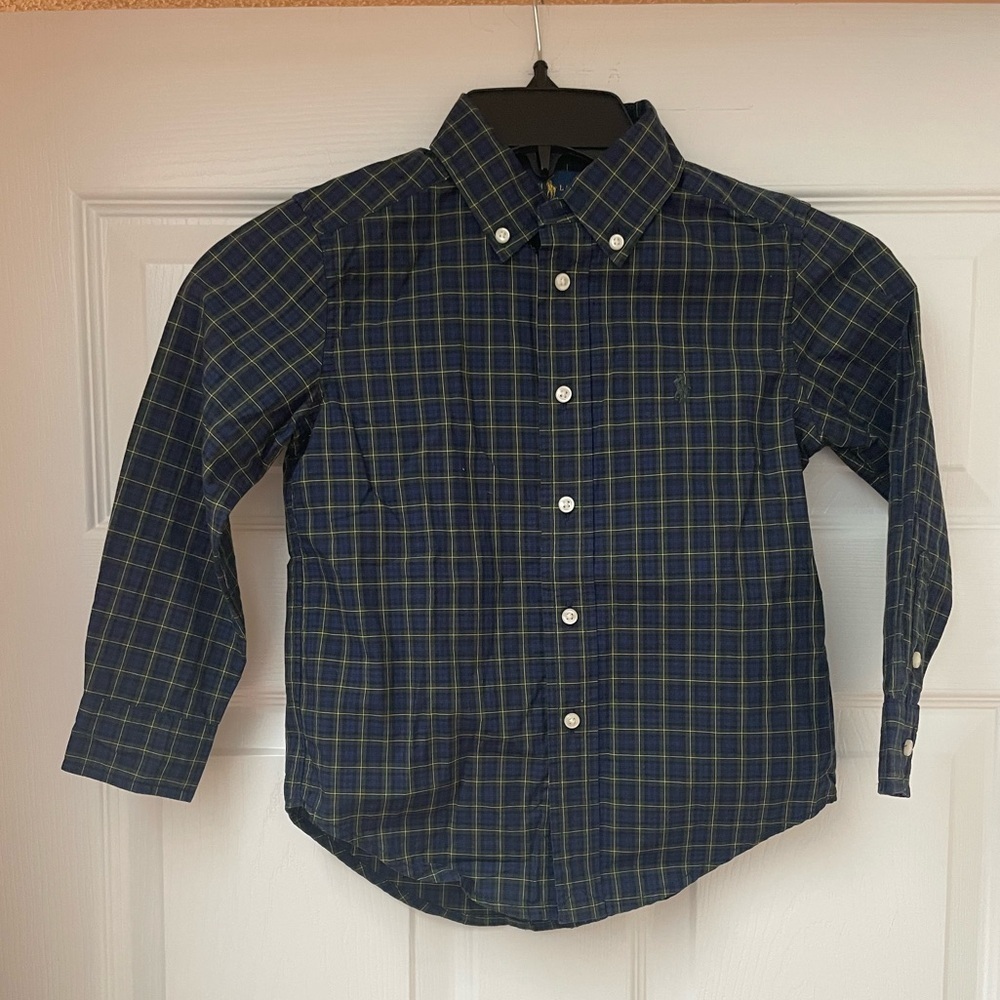 Ralph Lauren button up polo long sleeve dress shirt Boys size 4T